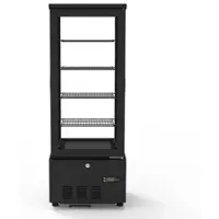Vaiotec TOPLINE Kühlvitrine 4-fach / 92 Liter "schwarz", 434 x 398 mm