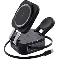 InLine 33392T, Drinnen, USB, Kabelloses Aufladen, Schwarz