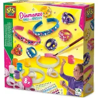 Ses 14706 Diamanzo Ringe und Armbänder Glitzer-Schmuck-Bastelset für Kinder, Schmuck-Bastelset für Kinder, 6 Jahr(e), Karton, Mehrfarbig