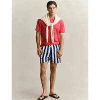 Gant Badehose Block Striped Swim Shorts Herren Rich Navy / White-XXXL