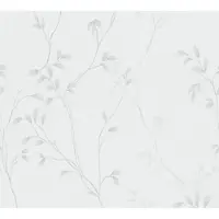 A.S. Création Vliestapete "Pure Elegance Tapete mit Blätterranken Mustertapete Floral Blattmotiv" matt strukturiert Vliestapete Blatt-Motiv für Schlafzimmer Küche Wohnzimmer Blätterranke