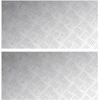 vidaXL Treppe Tritt Rechtwinklig 2 pcs Silber 80 x 40 cm Aluminium