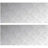 vidaXL Treppe Tritt Rechtwinklig 2 pcs Silber 70 x 30 cm Aluminium