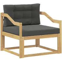 vidaXL Outdoor Mittelsofa Polyester Weiß