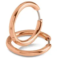 Boccia 05072-03 Damen-Creolen Ohrringe Titan Roségoldfarben 23 mm