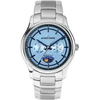 Jacques Lemans 1-2213N Armbanduhr für Herren Derby mit Mondphase Stahl/Blau