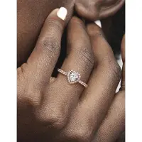 Pandora 188421C02 Damen-Ring Funkelndes Herz Weiß