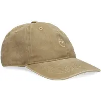 Manfield Grüne Kappe mit Herz in Washed-Optik | Größe Onesize