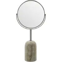 Meraki - Doppelseitiger Spiegel, MKMarble - Beige - h: 40 cm, d: 8 cm, dia: 19 cm