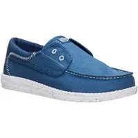 HeyDude Wally Cru Stretch Canvas Herren Loafer Ensign Blue/Multi Größe 45