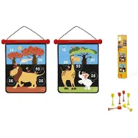 Scratch 276182022 Dartspiel für Kinder, Dartscheibe und Wurfpfeile, Motiv Safari, medium