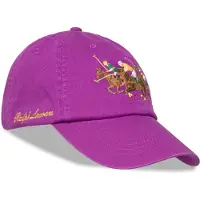 Ralph Lauren für Herren. 710A13272001 Twillmütze mit fliederfarbenem Dreifachpferd (OSFA), Lässig, Baumwolle