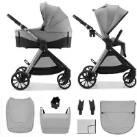 Kinderkraft Vesto 2 2-in-1 Kombikinderwagen, Grey, Kinderwagen, 2 in 1