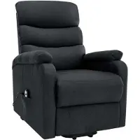 vidaXL Massagesessel mit Aufstehhilfe Dunkelgrau Stoff