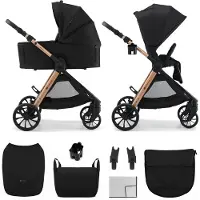 Kinderkraft Vesto 2 2-in-1 Kombikinderwagen, Black, Kinderwagen, 2 in 1