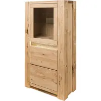 MASSIVMOEBEL24.DE MASSIVMOEBEL24 Highboard Wildeiche 73x40x142 beige geölt KENT #206