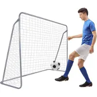 Springos Fußballtor inkl. Fußballnetz 240 x 170 cm Trainingstor aus Stahl
