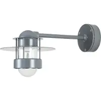 Louis Poulsen Albertslund Wandleuchte Grau Lang E27 - , Albertslund, Grau, Metall, Design