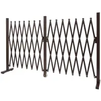 Proregal Alu Absperrgitter | HxB 103,5x400cm | Scherengitter Zaun Schutzgitter Trenngitter | Braun | ausziehbar