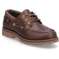 Timberland Unisex für Kinder. TB0A2A5FEM61 Nautische Lederschuhe Authentic braun (32), Wohnung, Schnürsenkel, Lässig, Kinderbekleidung