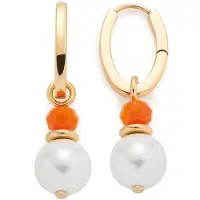 Leonardo 026890 Damen-Ohrringe Creolen Selora gold weiß