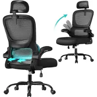 Songmics Ergonomischer Bürostuhl mit Netzgewebe und klappbaren Armlehnen OBN041B01