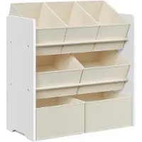 Songmics Kinder-Spielzeugregal mit 7 Aufbewahrungsboxen