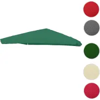 Mendler Ersatz-Bezug für Luxus-Ampelschirm HWC-A96 mit Flap, Sonnenschirmbezug, 3x4m (Ø5m) Polyester dunkelgrün