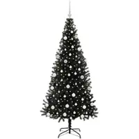 vidaXL Weihnachtsbaum Schwarz 180 cm PVC