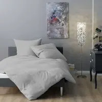 Lorena Mako-Satin Bettwäsche Venedig Kissenbezug einzeln 40x60 cm | silber - grau