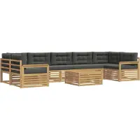 vidaXL Outdoor-Sofagarnitur 8 Stk. Weiß und Anthrazit