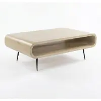 FineBuy Couchtisch FB116759 Mango Massivholz Weiss