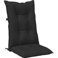 vidaXL Set Hochlehner-Stuhlkissen 4 pcs Melange Schwarz