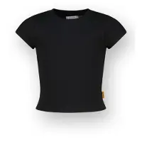Vingino T-shirt Basic-Crop Ripp-Tee Mädchen Schwarz 128