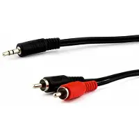 E+p B 113/2, 2 x RCA, Männlich, 3.5mm, Männlich, 2,5 m, Schwarz