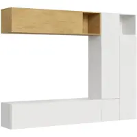 Itamoby Zusammensetzung der Wohnzimmerwand A08 L.254 H194 T.39,2