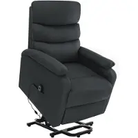 Syfax Massagesessel mit Aufstehhilfe Dunkelgrau Stoff