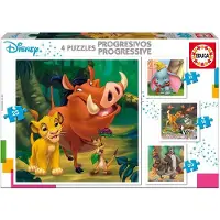 Educa Borras Progre Tiere Dumbo+bambi+könig Der Löwen Puzzle Mehrfarbig 3-6 Years Mehrfarbig 3-6 Years