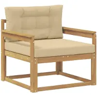 vidaXL Outdoor Mittelsofa Polyester Weiß