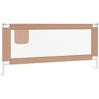 Syfax Kleinkind-Bettschutzgitter Taupe 200x25 cm Stoff