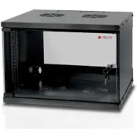 Techly TECHLYPRO 023592 TechlyPro Wallmount cabinet ECO 19 6U/320 mm glass door assembled black
