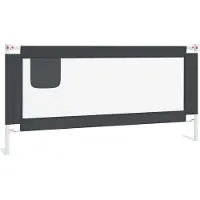 Syfax Kleinkind-Bettschutzgitter Dunkelgrau 190x25 cm Stoff
