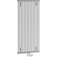 Kermi Design-Heizkörper „Pio“ einlagig 140,4 × 45 cm in glanzsilber Metallic
