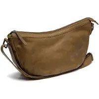The Chesterfield Brand C48.1318 Leather Shoulder Bag Washed Wax Cow Clarita Olive Green