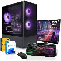 SYSTEMTREFF Gamer PC-Set - Core Ultra 5 225F - AMD Radeon RX 7600 8GB - 16GB DDR5 - 512GB NVMe - 27 Zoll Monitor - Windows 11 Pro - Desktop