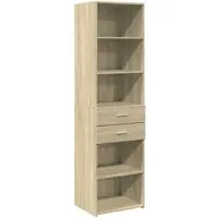 Helloshop26 - Buffet Sideboard Kommode Kleiderschrank Aufbewahrungsmöbel Organizer Küche Wohnzimmer Lounge hohe Sonoma-Eiche 50 x 02_0034072