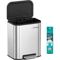 Songmics Küchenabfalleimer, 20 Liter, Abfalleimer Mit P