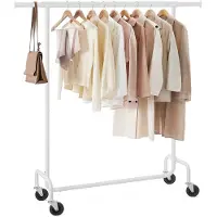 Songmics Kleiderständer mit ausziehbarer Kleiderstange HSR011W01