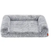 OEM XL-Gegolfd-Schuim-Hundebett, Ombre-Grau, 106 x 80 x 23 cm, Wasbar