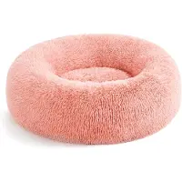 OEM Rosafarbenes Hundebett Donut Kissen 70cm Durchmesser Waschbar